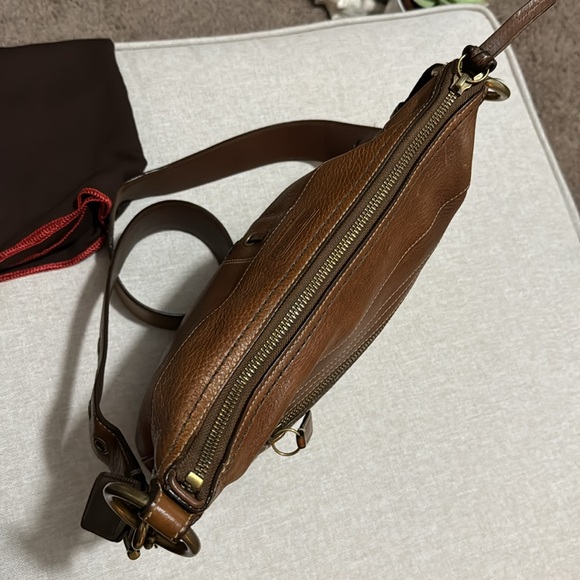 Vintage Coach Chelsea Convertible Strap All Leather Bag-EUC-Cognac Tabacco Brown - Picture 10 of 17